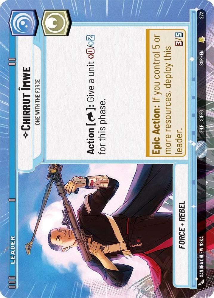 Star Wars: Unlimited: Chirrut Imwe - One With The Force (Hyperspace) card image