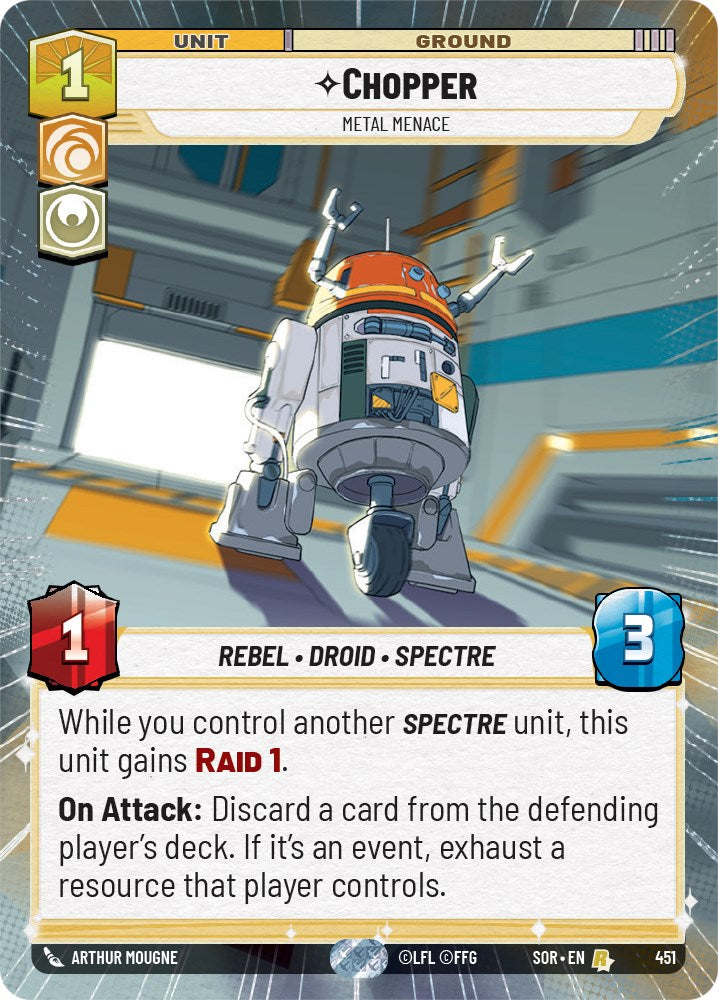 Star Wars: Unlimited: Chopper - Metal Menace (Hyperspace) card image