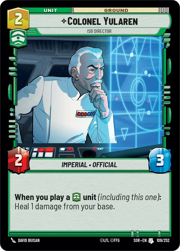 Star Wars: Unlimited: Colonel Yularen - ISB Director card image