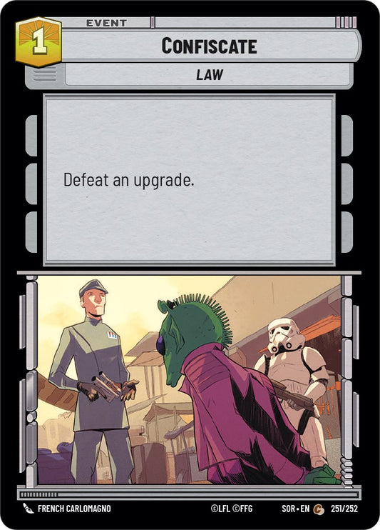 Star Wars: Unlimited: Confiscate card image