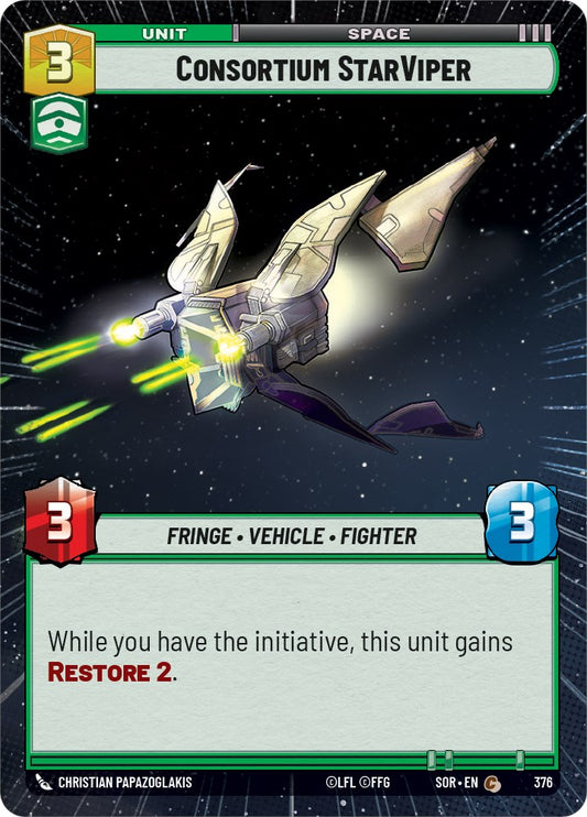 Star Wars: Unlimited: Consortium StarViper (Hyperspace) card image