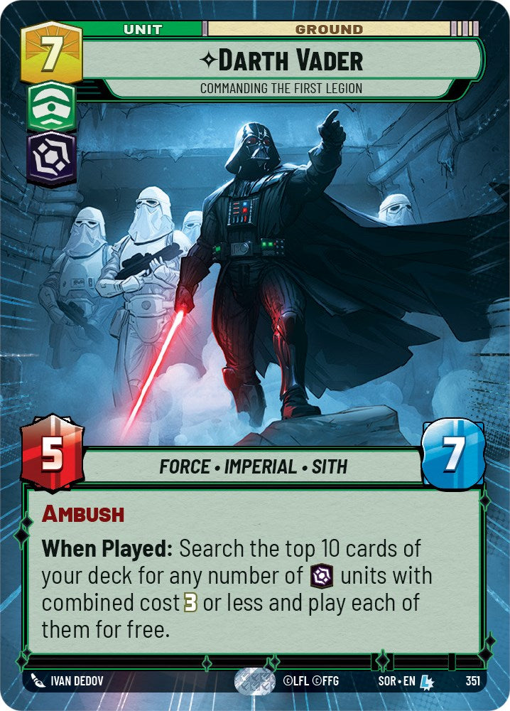 Star Wars: Unlimited: Darth Vader - Commanding the First Legion (Hyperspace) card image