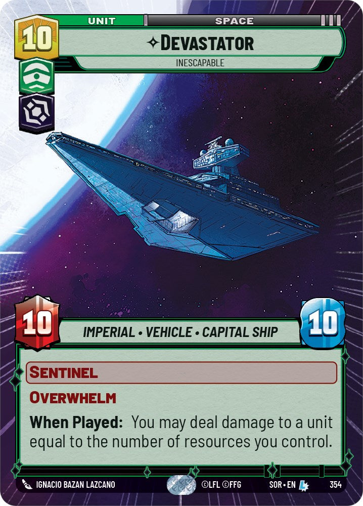 Star Wars: Unlimited: Devastator - Inescapable (Hyperspace) card image