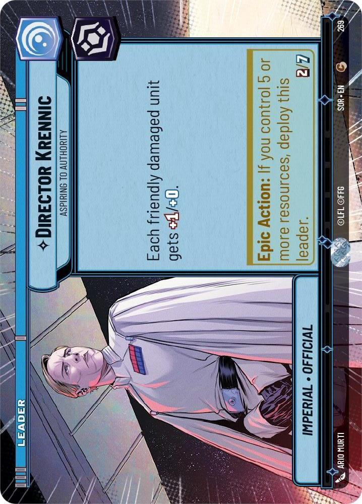 Star Wars: Unlimited: Director Krennic - Aspiring to Authority (Hyperspace) card image