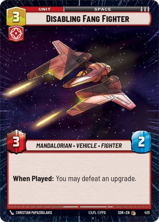 Star Wars: Unlimited: Disabling Fang Fighter (Hyperspace) card image