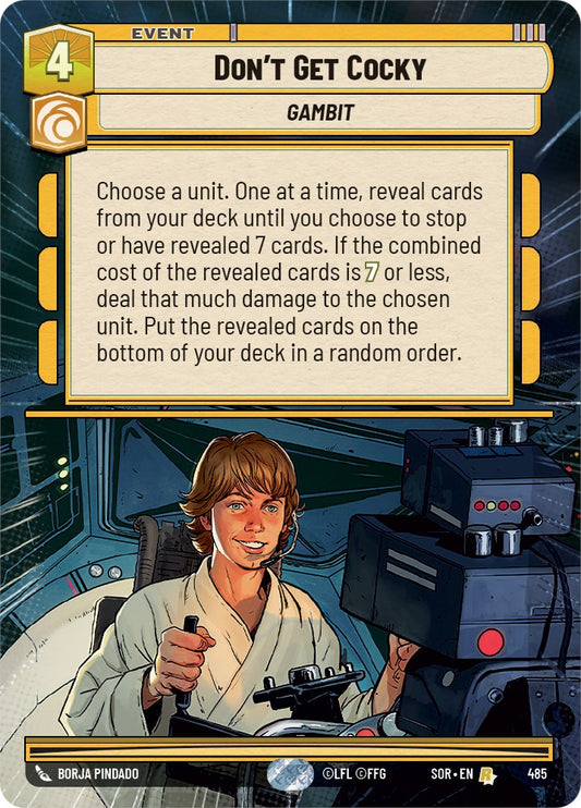 Star Wars: Unlimited: Don't Get Cocky (Hyperspace) card image