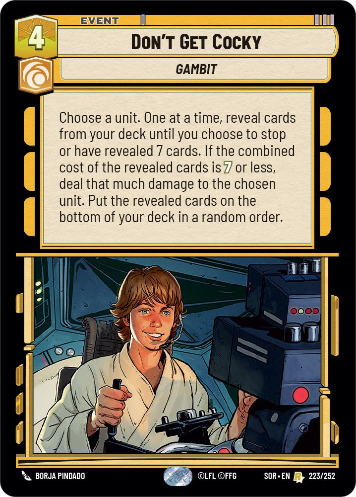 Star Wars: Unlimited: Don't Get Cocky card image