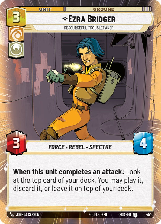 Star Wars: Unlimited: Ezra Bridger - Resourceful Troublemaker (Hyperspace) card image