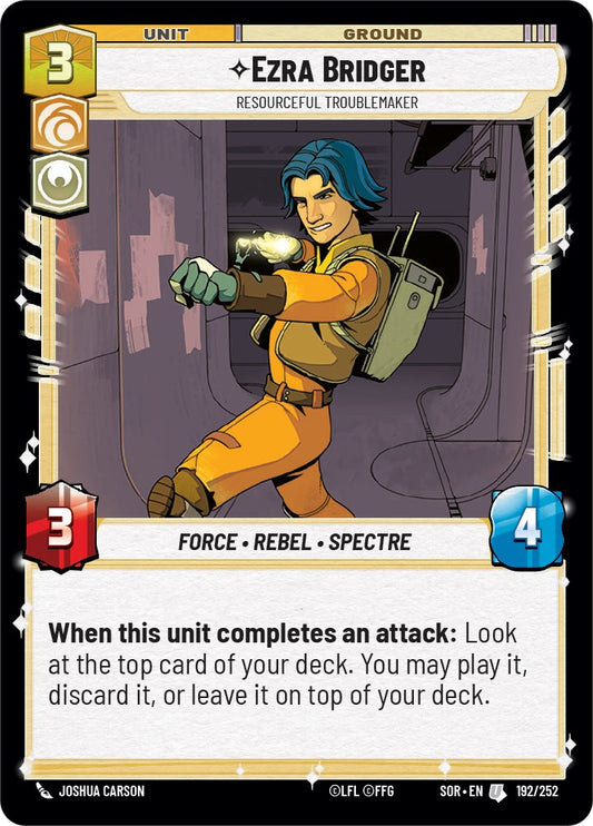 Star Wars: Unlimited: Ezra Bridger - Resourceful Troublemaker card image