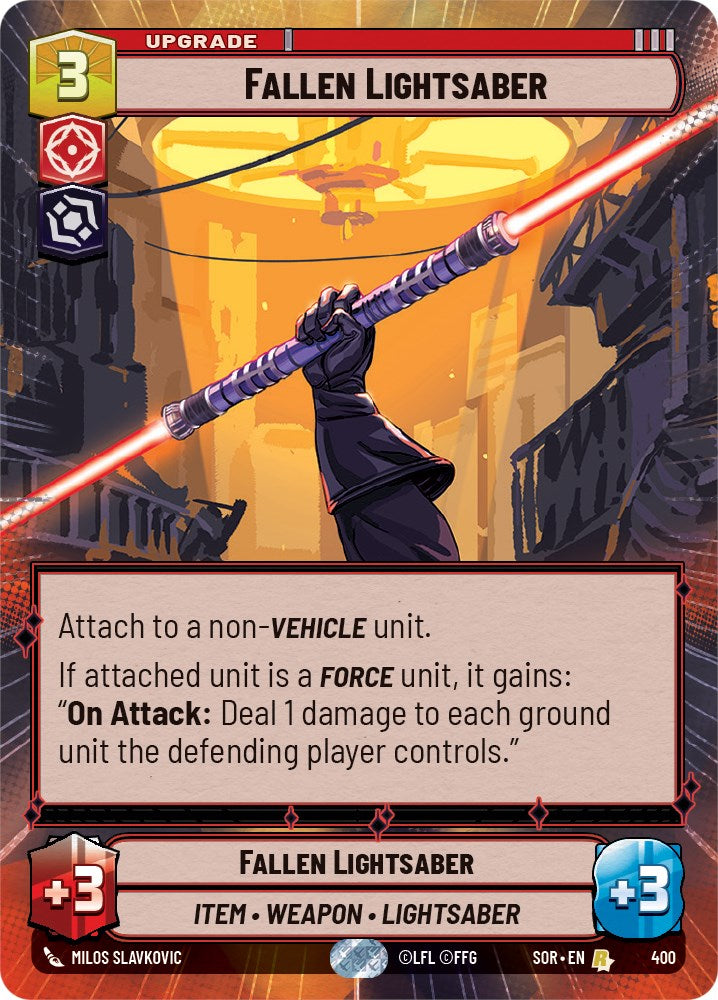 Star Wars: Unlimited: Fallen Lightsaber (Hyperspace) card image