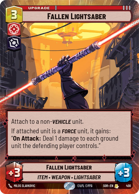 Star Wars: Unlimited: Fallen Lightsaber (Hyperspace) card image