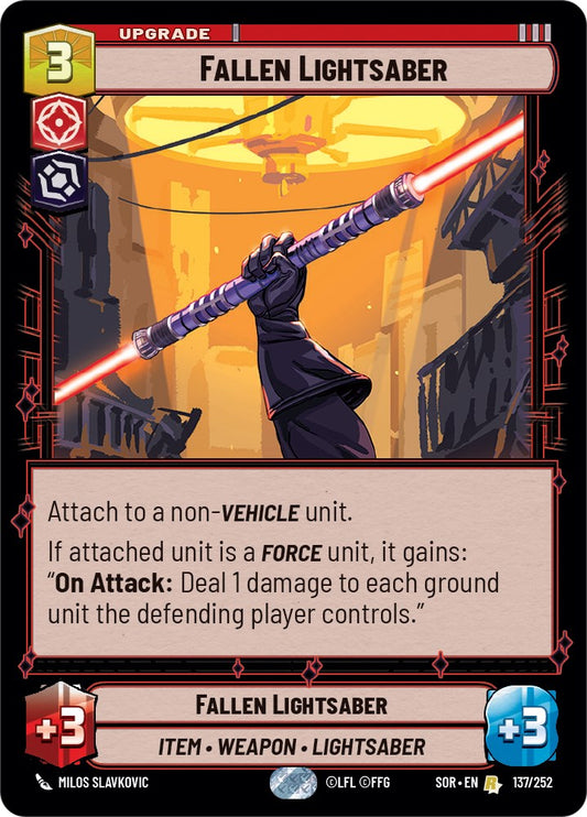 Star Wars: Unlimited: Fallen Lightsaber card image