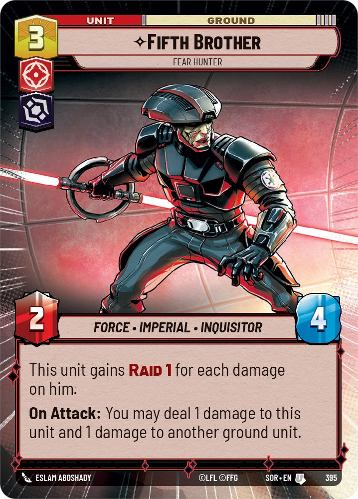 Star Wars: Unlimited: Fifth Brother - Fear Hunter (Hyperspace) card image