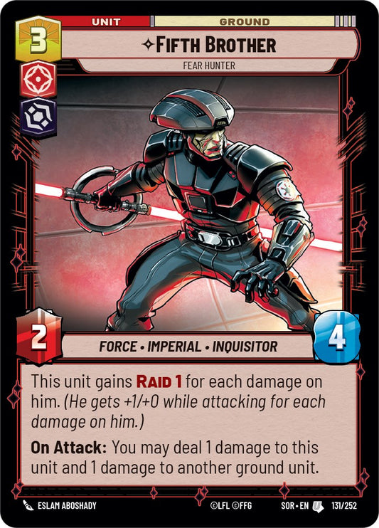 Star Wars: Unlimited: Fifth Brother - Fear Hunter card image