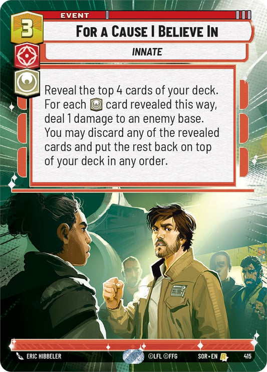 Star Wars: Unlimited: For A Cause I Believe In (Hyperspace) card image