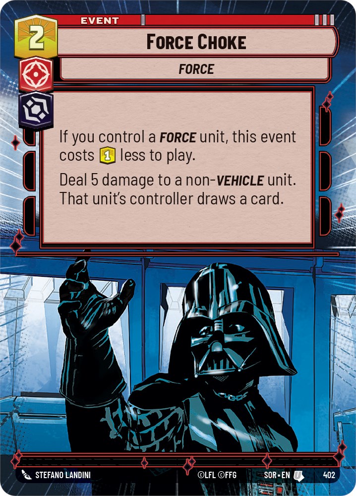 Star Wars: Unlimited: Force Choke (Hyperspace) card image