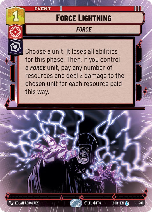 Star Wars: Unlimited: Force Lightning (Hyperspace) card image