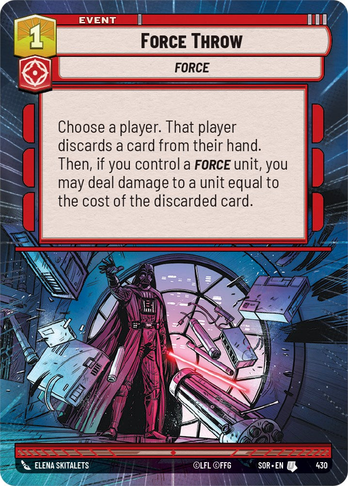 Star Wars: Unlimited: Force Throw (Hyperspace) card image