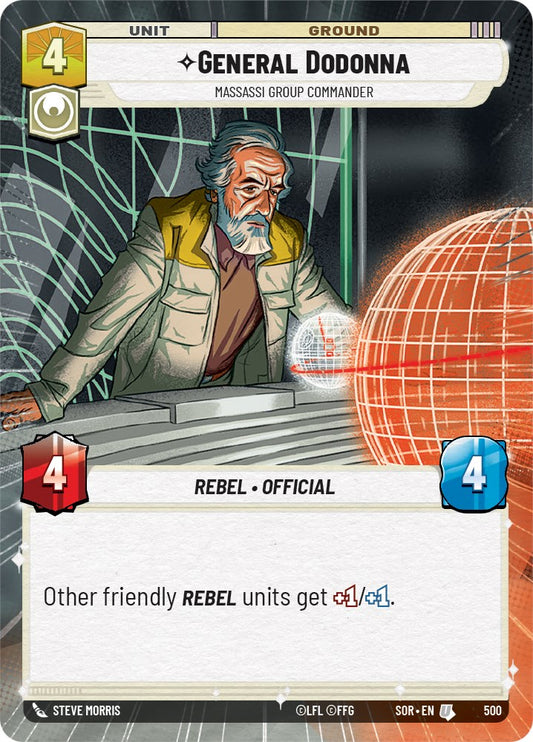 Star Wars: Unlimited: General Dodonna - Massassi Group Commander (Hyperspace) card image