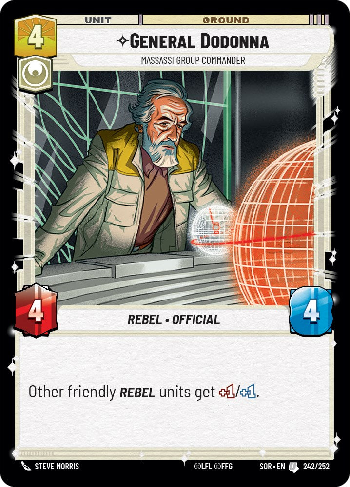 Star Wars: Unlimited: General Dodonna - Massassi Group Commander card image