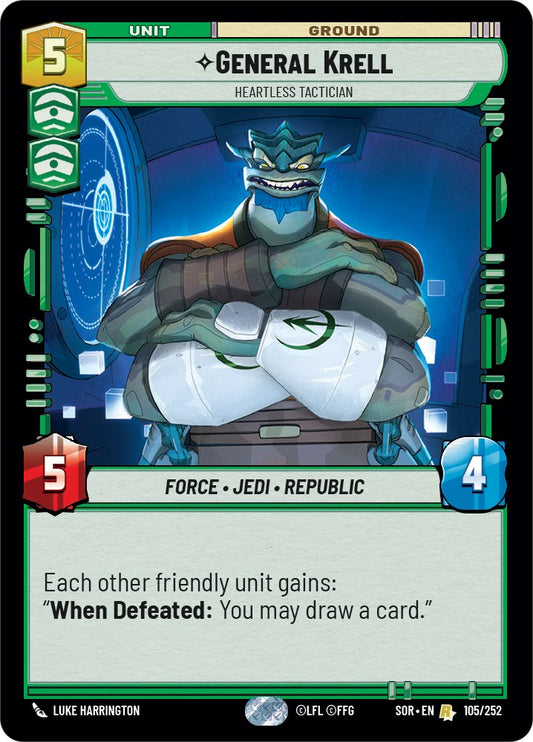 Star Wars: Unlimited: General Krell - Heartless Tactician card image