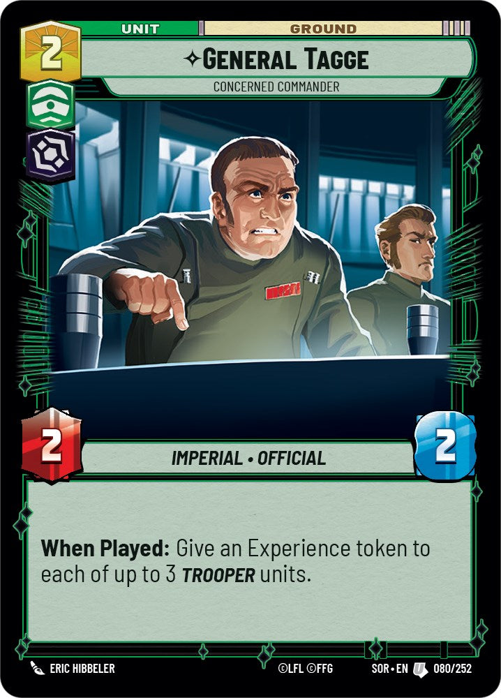 Star Wars: Unlimited: General Tagge - Concerned Commander card image