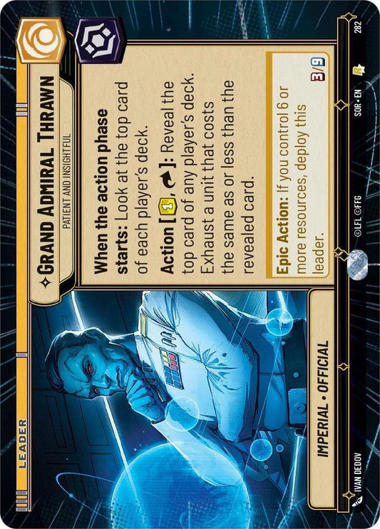 Star Wars: Unlimited: Grand Admiral Thrawn - Patient and Insightful (Hyperspace) card image