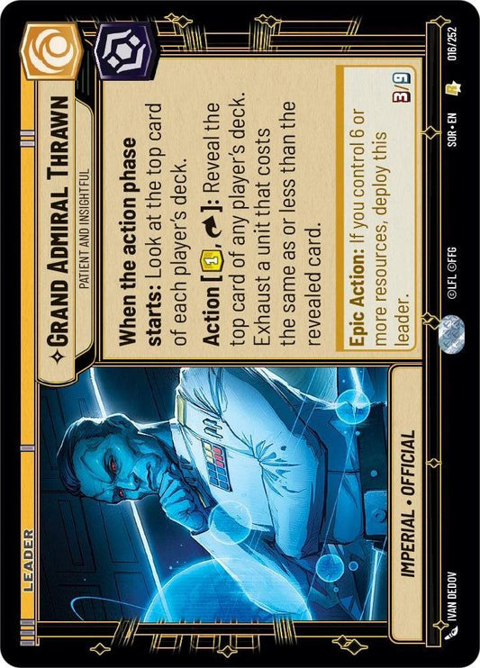 Star Wars: Unlimited: Grand Admiral Thrawn - Patient and Insightful card image