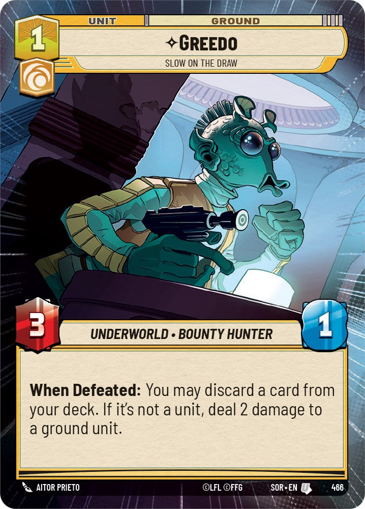 Star Wars: Unlimited: Greedo - Slow on the Draw (Hyperspace) card image