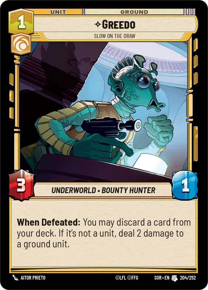 Star Wars: Unlimited: Greedo - Slow on the Draw card image