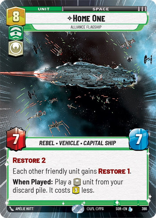 Star Wars: Unlimited: Home One - Alliance Flagship (Hyperspace) card image