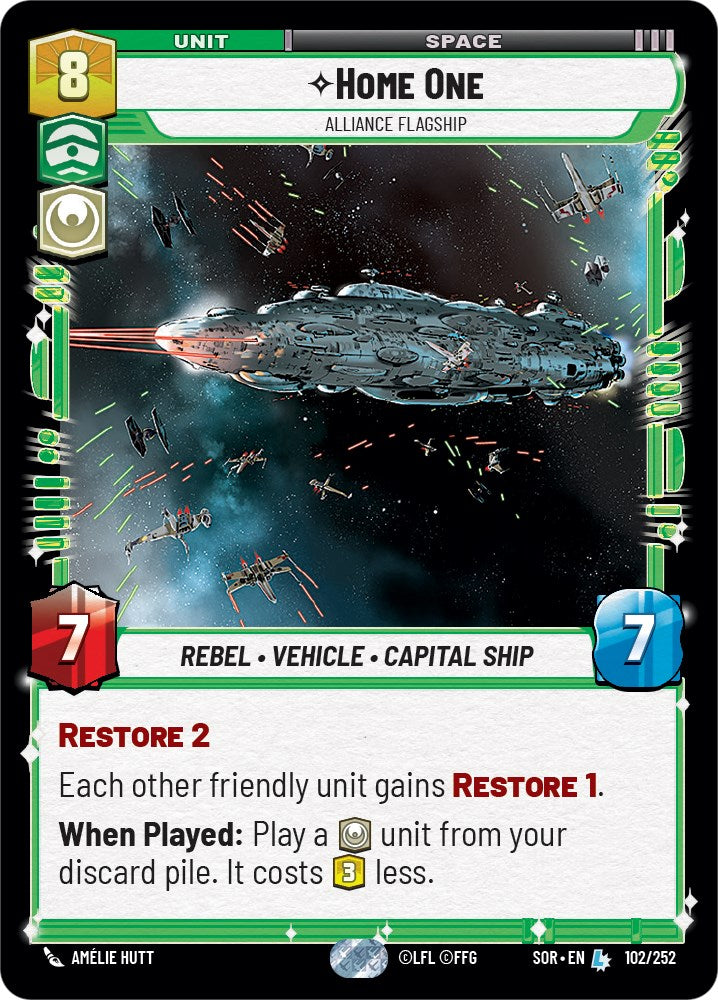 Star Wars: Unlimited: Home One - Alliance Flagship card image