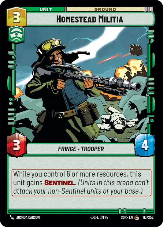 Star Wars: Unlimited: Homestead Militia card image