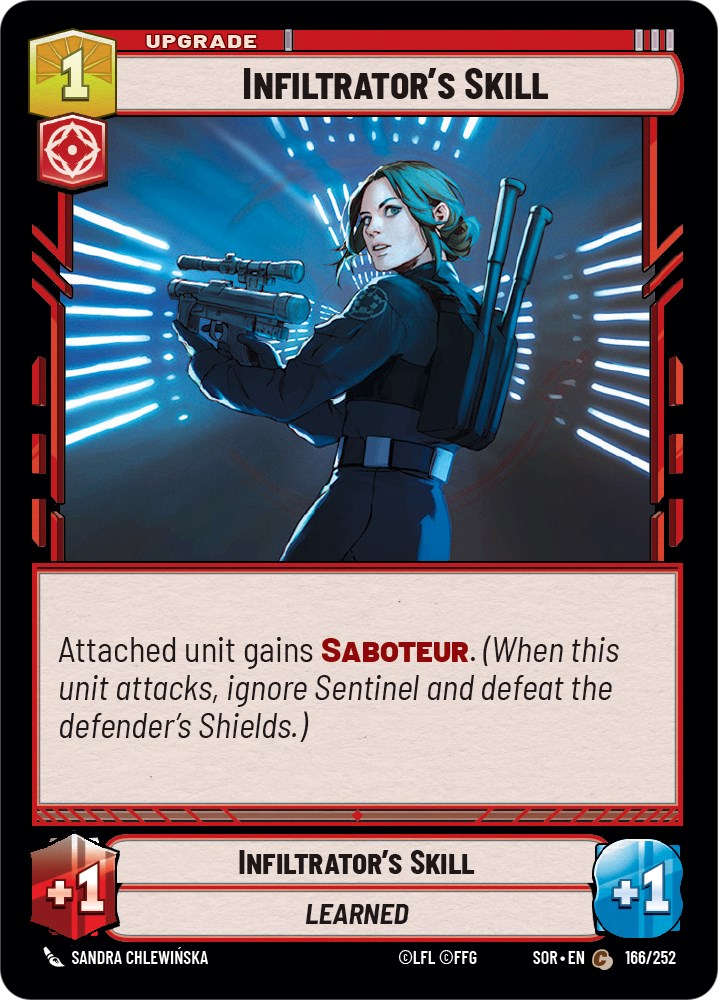 Star Wars: Unlimited: Infiltrator's Skill card image