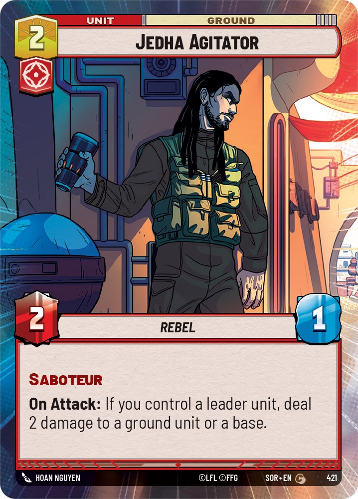 Star Wars: Unlimited: Jedha Agitator (Hyperspace) card image