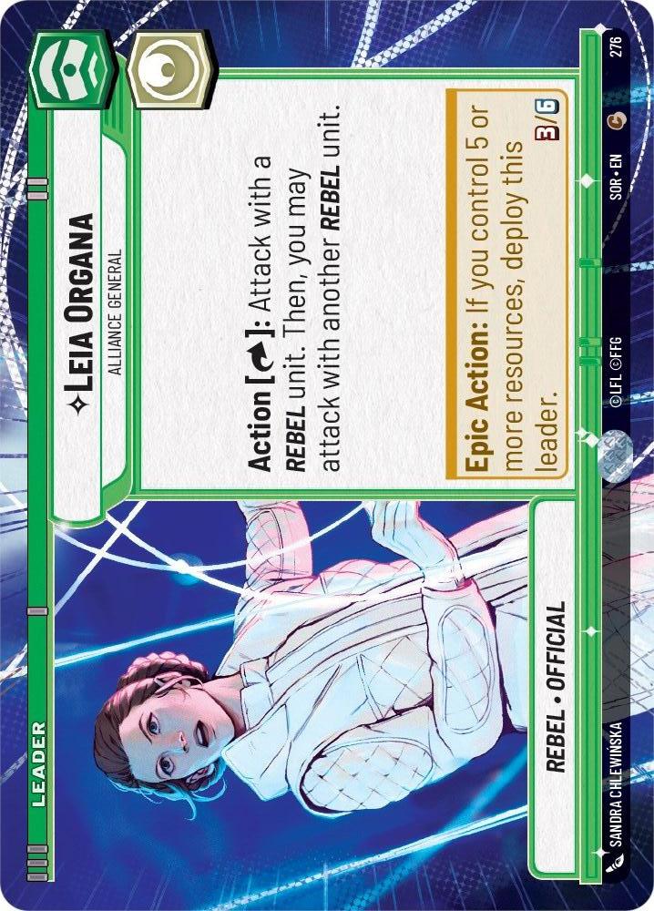 Star Wars: Unlimited: Leia Organa - Alliance General (Hyperspace) card image