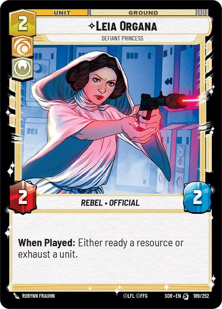 Star Wars: Unlimited: Leia Organa - Defiant Princess card image