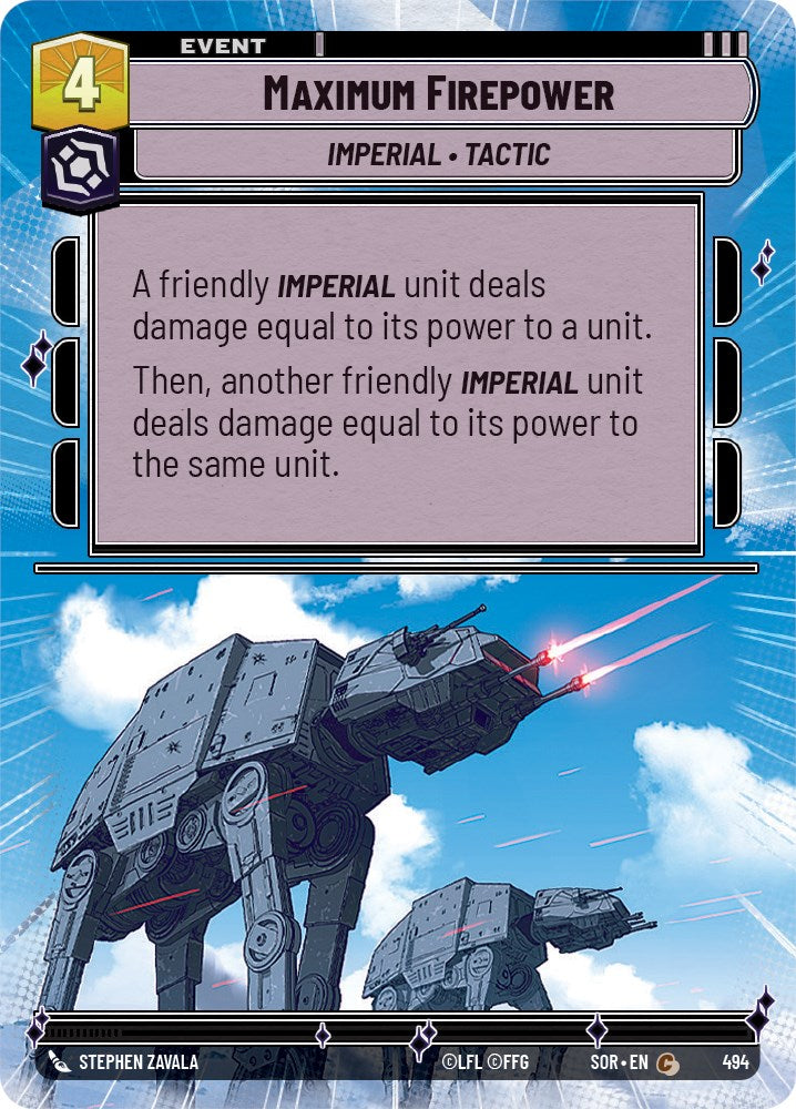 Star Wars: Unlimited: Maximum Firepower (Hyperspace) card image