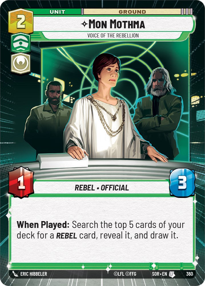 Star Wars: Unlimited: Mon Mothma - Voice of the Rebellion (Hyperspace) card image