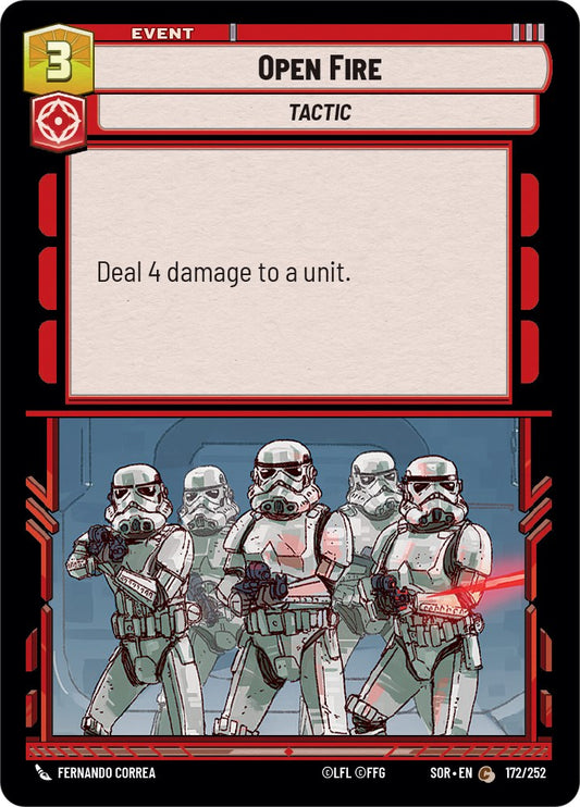 Star Wars: Unlimited: Open Fire card image