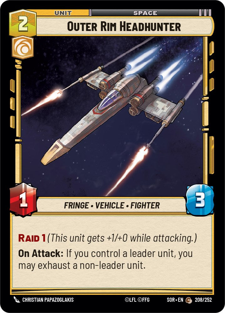 Star Wars: Unlimited: Outer Rim Headhunter card image