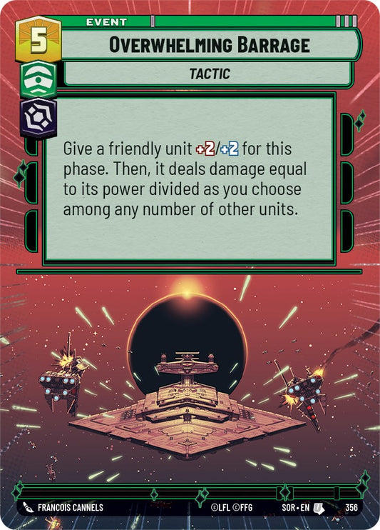 Star Wars: Unlimited: Overwhelming Barrage (Hyperspace) card image