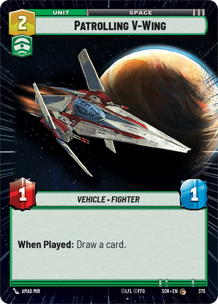 Star Wars: Unlimited: Patrolling V-Wing (Hyperspace) card image