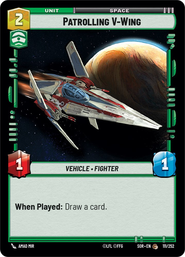 Star Wars: Unlimited: Patrolling V-Wing card image