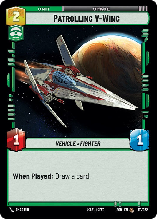 Star Wars: Unlimited: Patrolling V-Wing card image