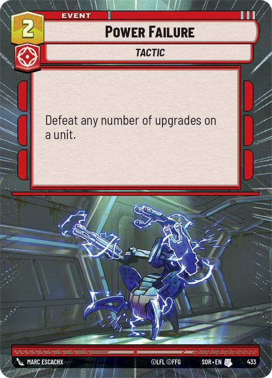 Star Wars: Unlimited: Power Failure (Hyperspace) card image