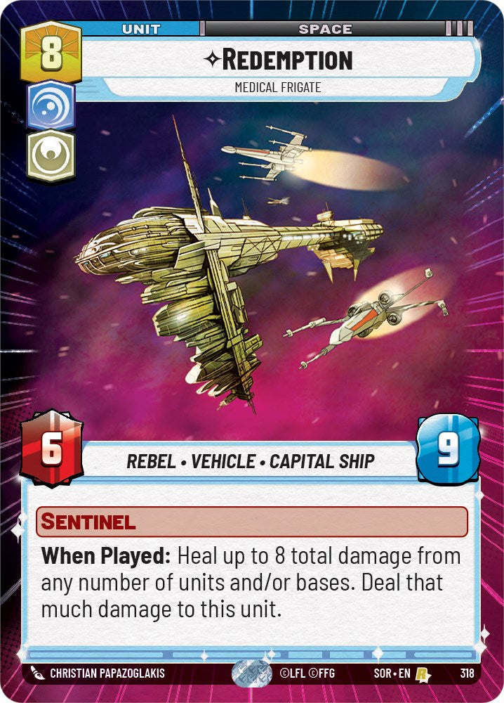 Star Wars: Unlimited: Redemption - Medical Frigate (Hyperspace) card image