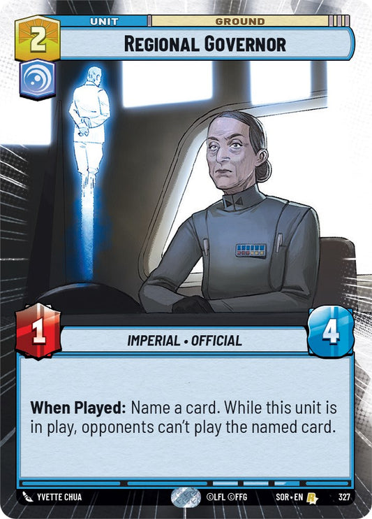 Star Wars: Unlimited: Regional Governor (Hyperspace) card image