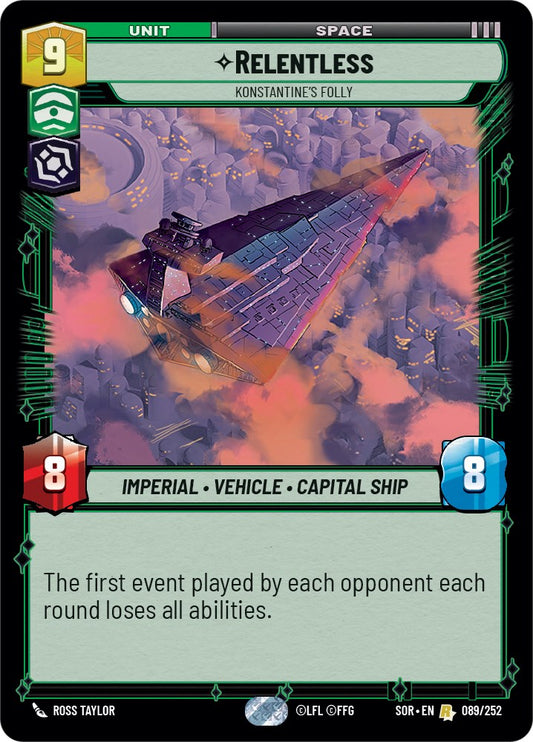 Star Wars: Unlimited: Relentless - Konstantine's Folly card image