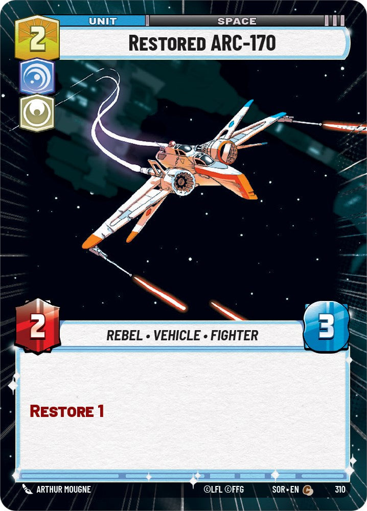 Star Wars: Unlimited: Restored ARC-170 (Hyperspace) card image